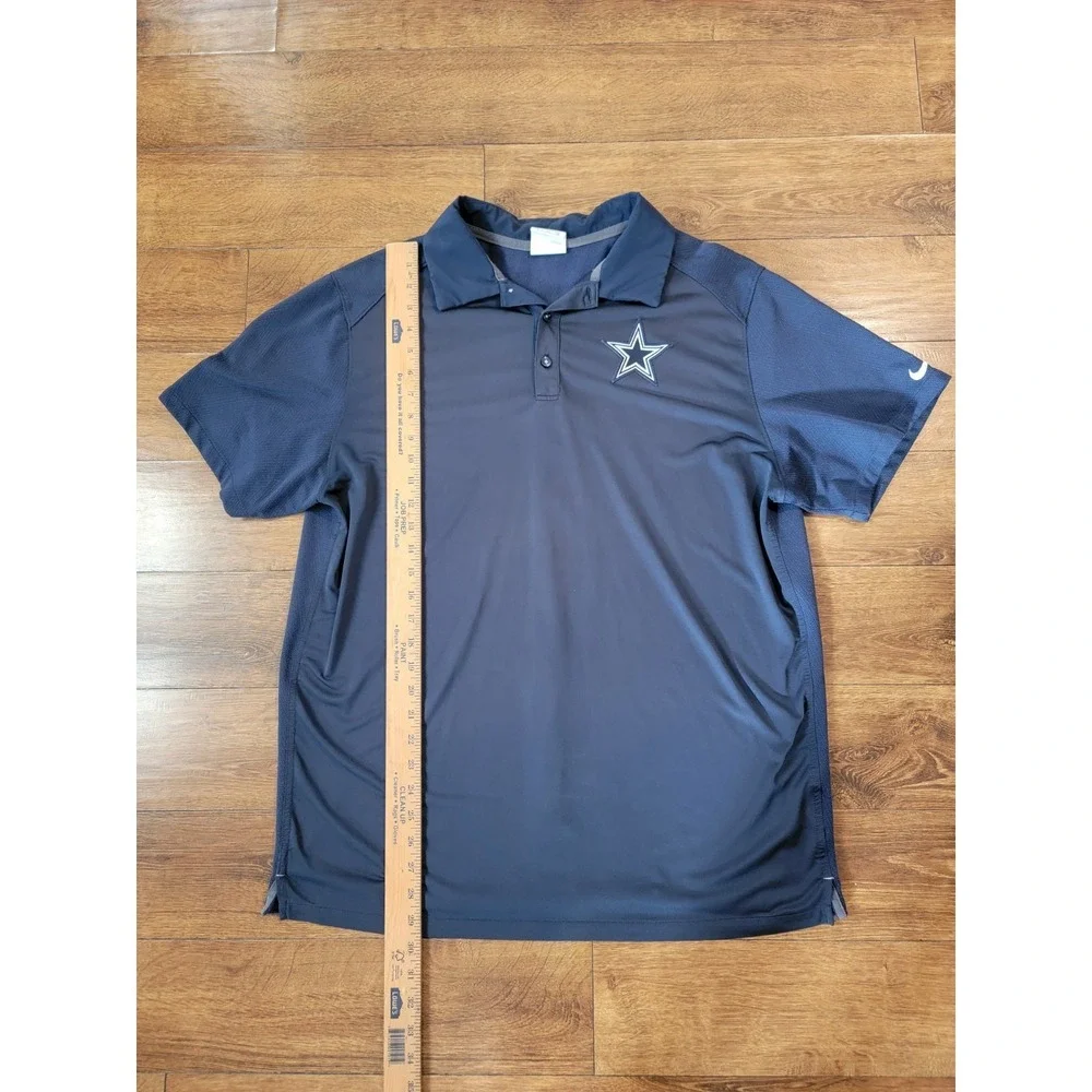 Dallas Cowboys Nike‎ On Field Sideline Polo Shirt Mens Size XL Blue NFL Apparel